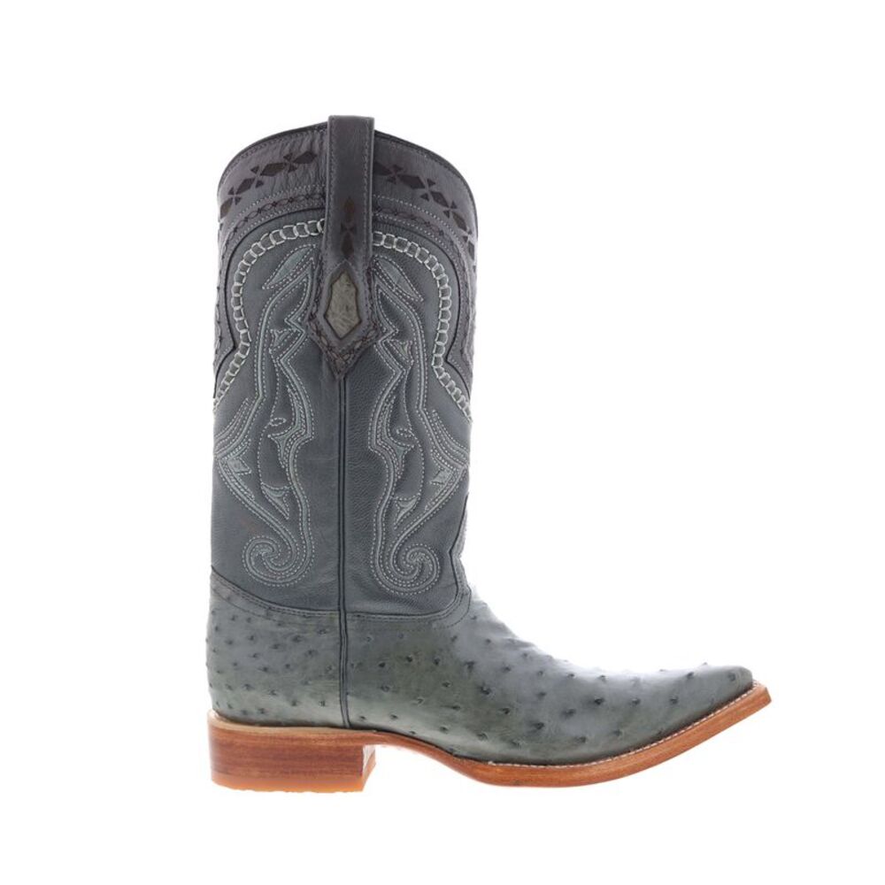 Los Altos Mens Ostrich Boots XXX-Toe Gray Boots (NWT)